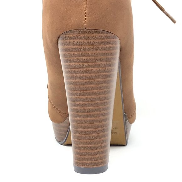 Cognac Nubuck Suede Ankle Boots - Picture 7 of 7